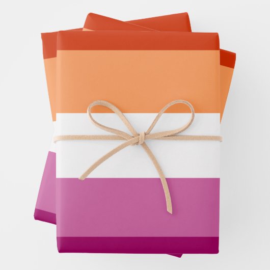 Lesbian Flag Geschenkpapier Set (Beispiel)