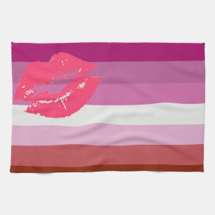 LESBIAN FLAG ORIGINAL -.png Geschirrtuch