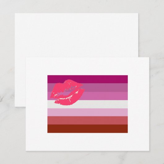 LESBIAN FLAG ORIGINAL POSTKARTE (Vorne/Hinten)