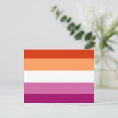 Lesbian Flag Postkarte (Stehend Vorderseite)