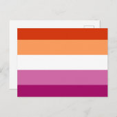 Lesbian Flag Postkarte (Vorne/Hinten)