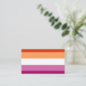Lesbian Flag Visitenkarte (Stehend Vorderseite)