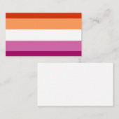 Lesbian Flag Visitenkarte (Vorne/Hinten)