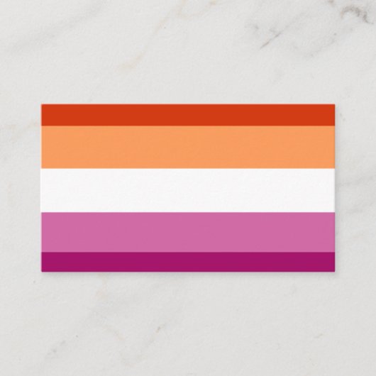 Lesbian Flag Visitenkarte (Vorderseite)