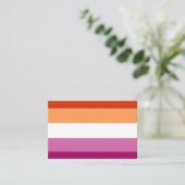 Lesbian Flag Visitenkarte (Stehend Vorderseite)