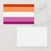 Lesbian Flag Visitenkarte (Vorne/Hinten)