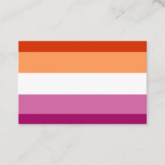 Lesbian Flag Visitenkarte (Vorderseite)