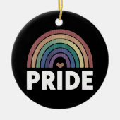 Lesbian Funny LGBT Gay Pride Rainbow Keramik Ornament (Vorne)