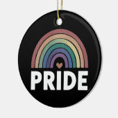Lesbian Funny LGBT Gay Pride Rainbow Keramik Ornament (Links)