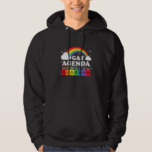 Lesbian Gay Agenda Rainbow Lgbt Pride Month Lgbtq Hoodie