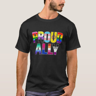Lesbian Gay Bisexual Trans Pan Que Proud Ally Lg T-Shirt