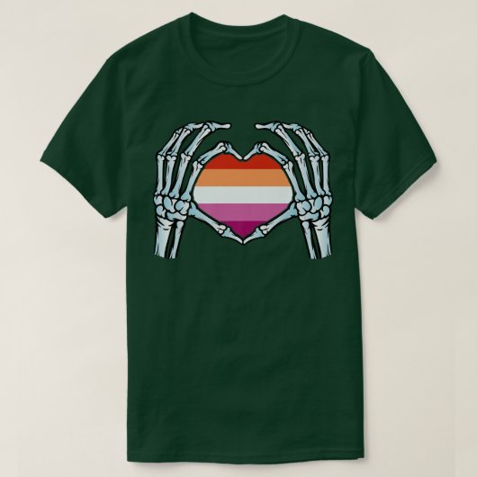 Lesbian  Gay Skeleton  seual Identity  Nonbinary L T-Shirt (Design vorne)