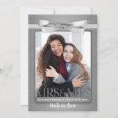 Lesbian Gay Wedding Einladung zwei Brides Silver (Vorderseite)