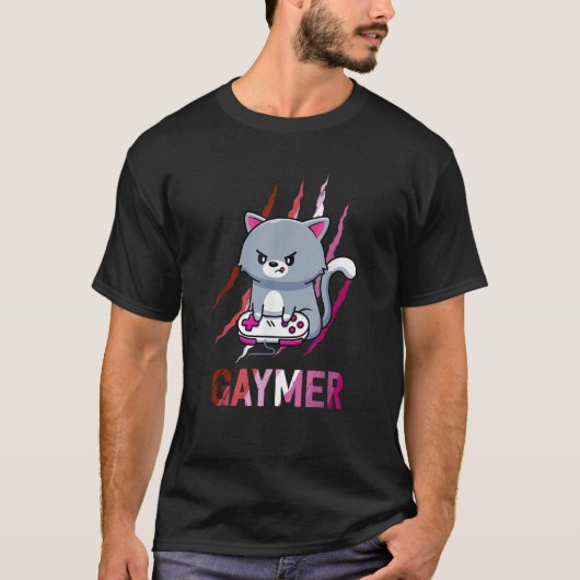 Lesbian Gaymer Geek Pride LGBT Video Game Lovers G T-Shirt (Vorderseite)