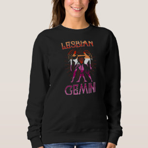 Lesbian Gemini Zodiac Sign Birthday Horoskop Cons Sweatshirt