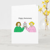 Lesbian Happy Anniversary Karte (Gelbe Blume)