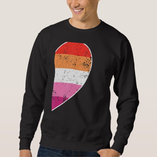 Lesbian Heart Lgbtq Matching Gay Couples Valentine Sweatshirt (Vorderseite)
