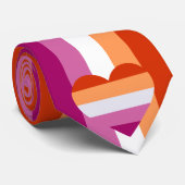 Lesbian Hearty Pride Frag Krawatte (Gerollt)
