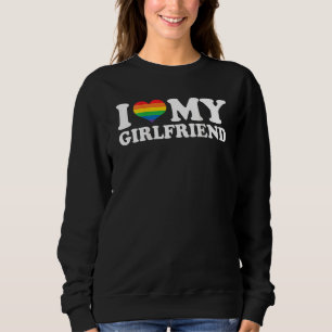 Lesbian I Liebe My Girlfriend Lgbt Heart My Girlfr Sweatshirt