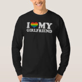 Lesbian I Liebe My Girlfriend Lgbt Heart My Girlfr T-Shirt (Vorderseite)