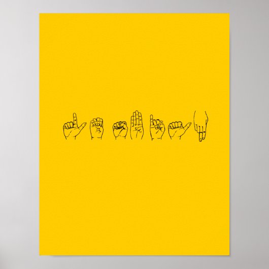 Lesbian in Sign Language Poster (Vorne)