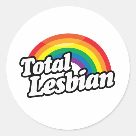 LESBIAN INSGESAMT RUNDER AUFKLEBER (Vorderseite)