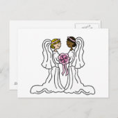 Lesbian Interracial Couple Postkarte (Vorne/Hinten)