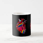 Lesbian isst was LGBT Funny Black Cat Kaffeetasse (Mittel)