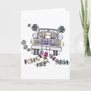 Lesbian Just Married Cards Ankündigung
