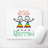 Lesbian Just Married Mousepad (Mit Mouse)