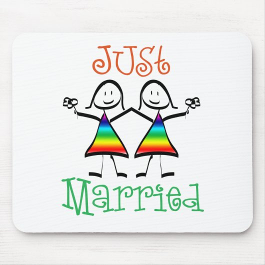 Lesbian Just Married Mousepad (Vorne)