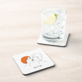 Lesbian Kiss Abstrakt Line Kunst Personalisiert Getränkeuntersetzer (Rechte Seite)