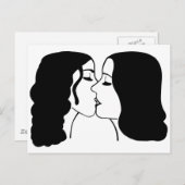 Lesbian Kiss Postkarte (Vorne/Hinten)