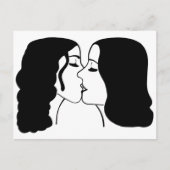 Lesbian Kiss Postkarte (Vorderseite)