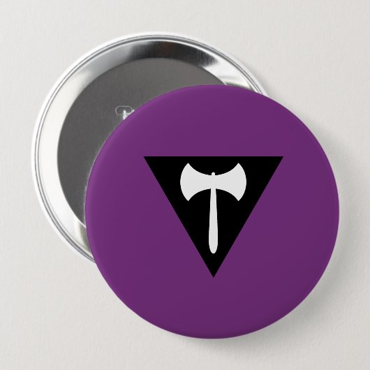 Lesbian Labrys Pride Flag Button (Vorne & Hinten)