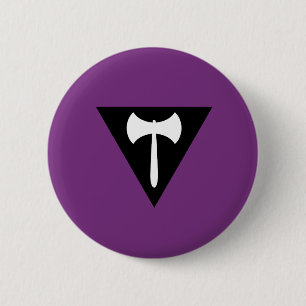 Lesbian Labrys Pride Flag Button