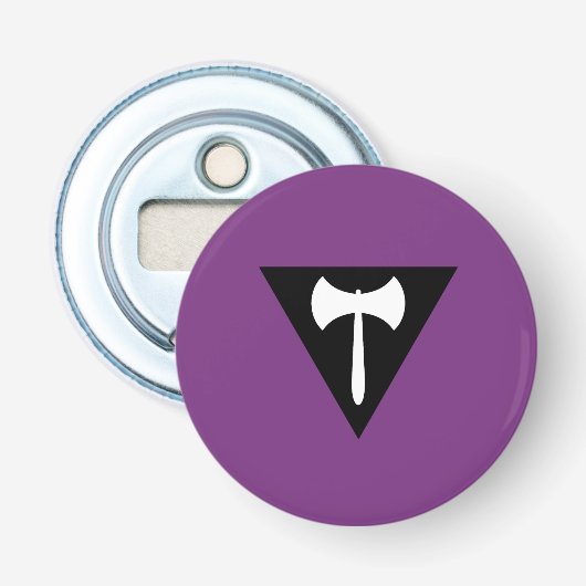 Lesbian Labrys Pride Flag Flaschenöffner (Vorderseite)