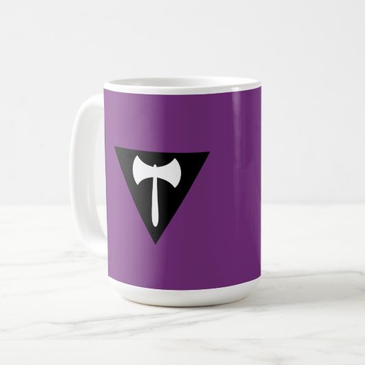 Lesbian Labrys Pride Flag Kaffeetasse (Vorderseite Links)