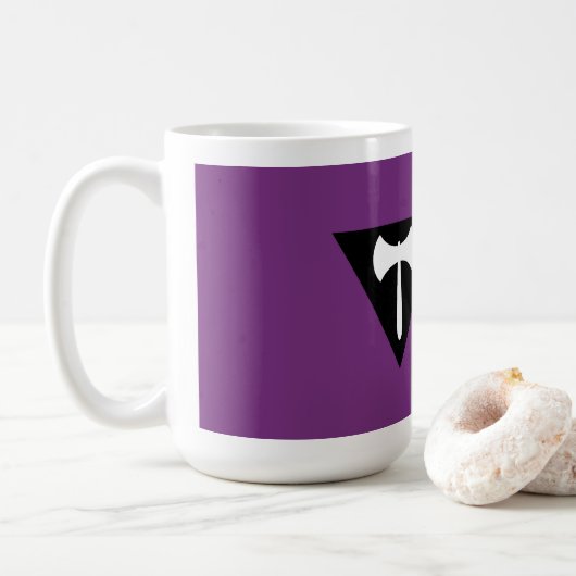 Lesbian Labrys Pride Flag Kaffeetasse (Mit Donut)
