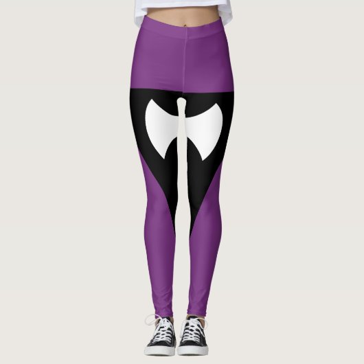 Lesbian Labrys Pride Flag Leggings (Vorderseite)