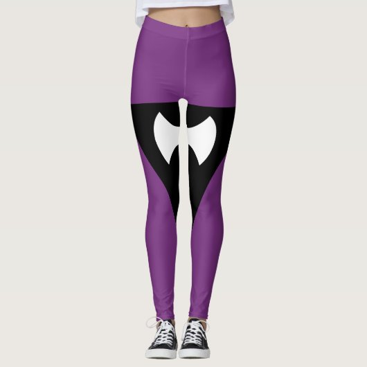 Lesbian Labrys Pride Flag Leggings (Vorderseite)