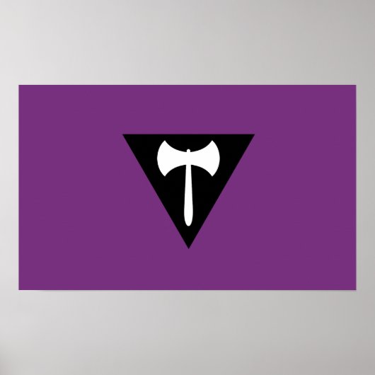 Lesbian Labrys Pride Flag Poster (Vorne)