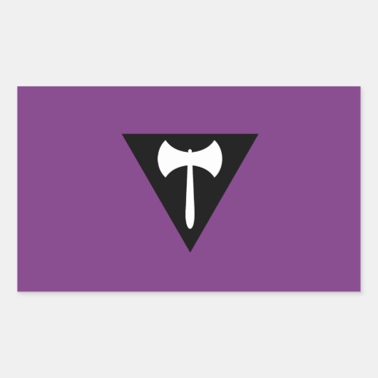 Lesbian Labrys Pride Flag Rechteckiger Aufkleber (Vorderseite)