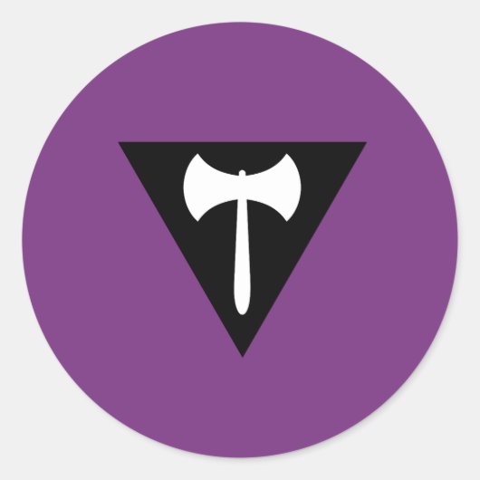 Lesbian Labrys Pride Flag Runder Aufkleber (Vorderseite)