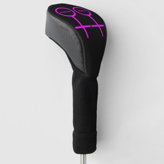 Lesbian liebt Custom Golf Driver Cover Golf Headcover (angewinkelt)