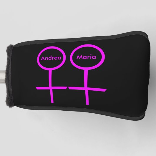 Lesbian liebt Custom Golf Putter Cover Headcover (Vorderseite)