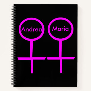 Lesbian Lovers Custom Notebook Notizblock