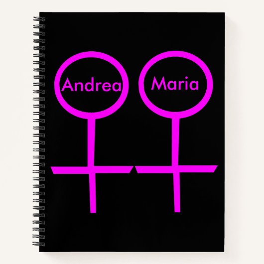Lesbian Lovers Custom Notebook Notizblock (Vorderseite)