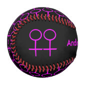 Lesbian Lovers Personalisiert Baseball (Vorderseite Links)