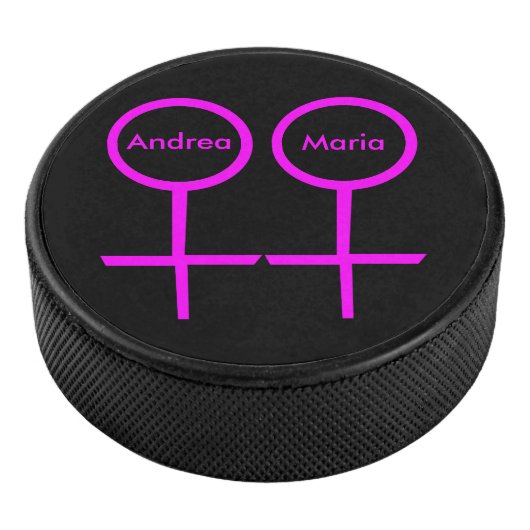 Lesbian Lovers Personalisiert Hockey Puck (3/4)
